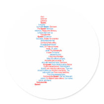 National Anthem Round Sticker