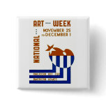 National Art Week  - WPA Poster - Pin