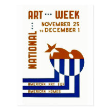 National Art Week  - WPA Poster - Postcard