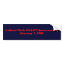 National Black HIV/AIDS Bumper Sticker