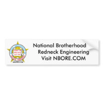 National Brotherhood Of Redneck Engineering Bumper Sticker