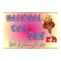 National Cat Day Poster posters