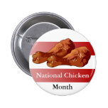 National Chicken Month (wings) Pinback Buttons