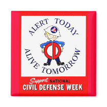 National Civil Defense Week Magnet