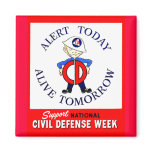 National Civil Defense Week magnets