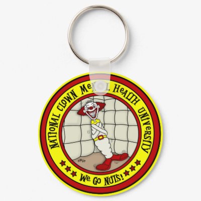 National Clown Mental Health University Key Chain by psychoclowns
