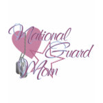 National Guard Mom Heart N Star Tshirt