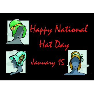 National Hat Day January 15 card
