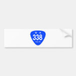 National highway 338 line - national highway sign bumper sticker
