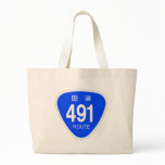 National highway 491 line - national highway sign canvas bags