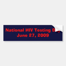 National HIV Testing Day Bumper Sticker