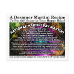 National Martini Day Martini Recipe Card Postcard