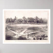 National Pastime Baseball 1866 Print
