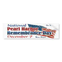 National Pearl Harbor Day Bumper Sticker
