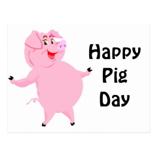 Happy Pig Day | happy pig day postcards zazzle Happy Pig Day | happy pig day postcards zazzle