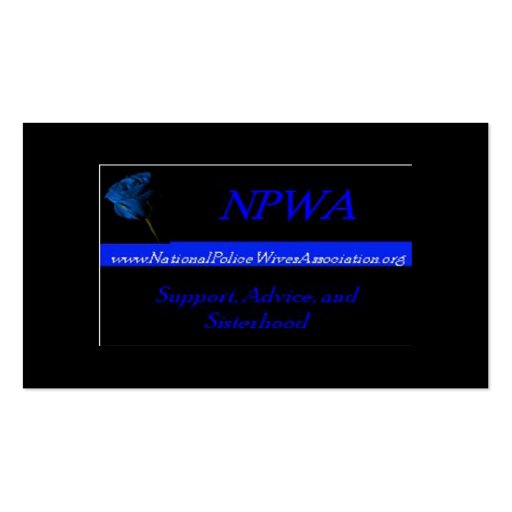 National Police Wives Association Referral Cards Business Card Templates (front side)