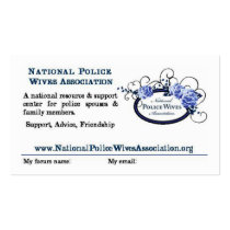 National Police Wives Association referral cards business cards