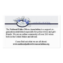 National Police Wives Association Referral cards business cards