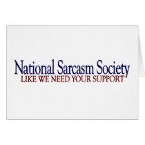 National Sarcasm Society Cards