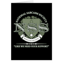 National Sarcasm Society Card