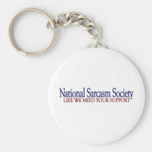 National Sarcasm Society Keychain