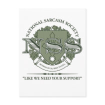 National Sarcasm Society postcards by strk3 National Sarcasm Society postcards