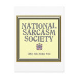 National Sarcasm Society Post Cards