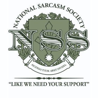 National Sarcasm Society shirt