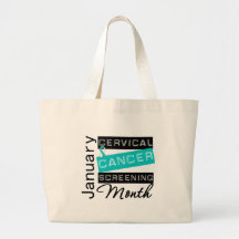 National Screening Month Awareness Cervical Cancer Tote Bag