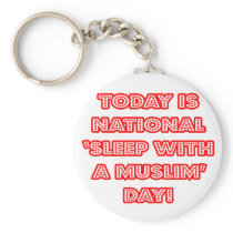 National 'Sleep With a Muslim' Day Keychain