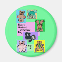 National Teddy Bear Day September 9 Fridge Magnet