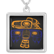 Native American Art: Tlingit thunderbird Custom Necklace