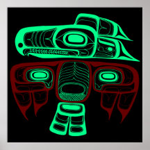 Native American Art: Tlingit thunderbird Print