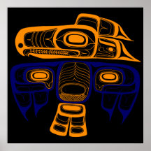 Native American Art: Tlingit thunderbird Poster