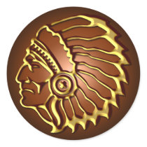 NATIVE AMERICAN CHIEF stickers by dgpaulart NATIVE AMERICAN CHIEF stickers