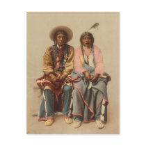 Native American Couple, 1899 Postcard