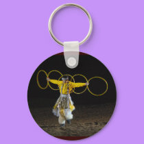 Native American Dance - yellow rings keychains by Horseshoes3 Native American Dance - yellow rings keychains