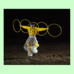 Native American Dance - yellow rings posters