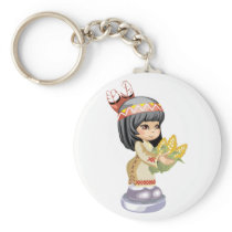 Native American Girl Keychain