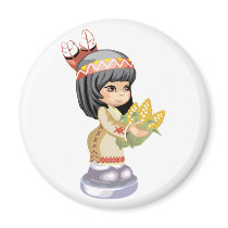 Native American Girl Magnet