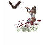 Native American Girl Releasing Eagle T Shirt