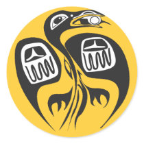 Native American Haida Kingfisher Symbol stickers