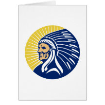 Native American Indian chief Card