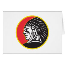 Native American Indian Chief Side Card