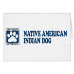 Native American Indian Dog Blue Greeting Cards