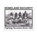 Native American Indian Homeland Security postcard