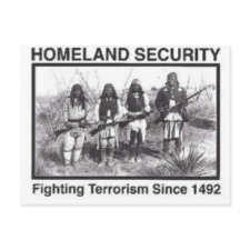 Native American Indian Homeland Security postcard