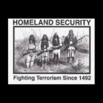 Native American Indian Homeland Security postcards
