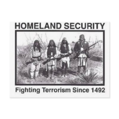 Native American Indian Homeland Security Postcards by 1darryl