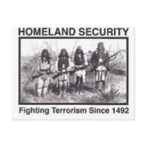Native American Indian Homeland Security postcards